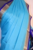 Contrast Classic Pure Mysore Crepe Silk Saree